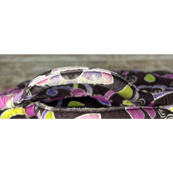Vera Bradley PURPLE PUNCH GABBY Floral Quilted Bag Brown& Floral Some Fade - Picture 11 of 16